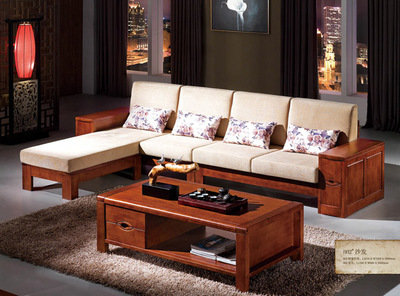 小戶型轉角客廳的明智之選 全實木環保沙發組合